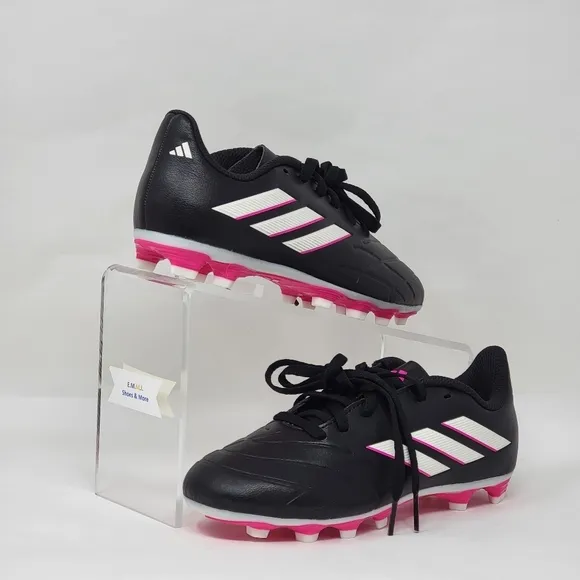 Adidas Copa Pure.4 Fg Jr GY9041 Soccer Cleats Black White Pink Youth Size 1 New